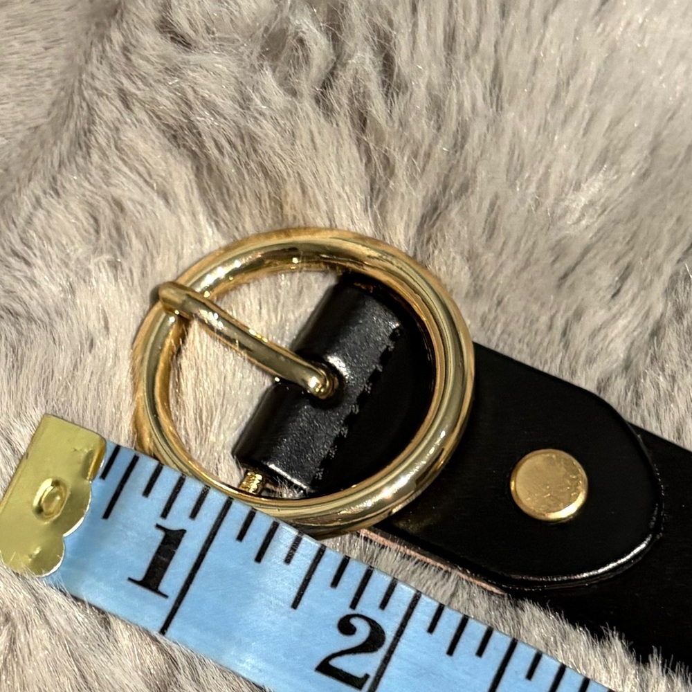 Elegant Black and Gold Women's Belt